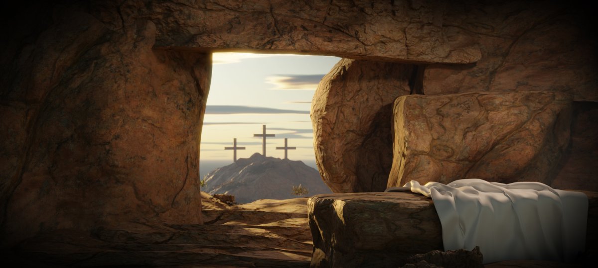 Kniend am Kreuz