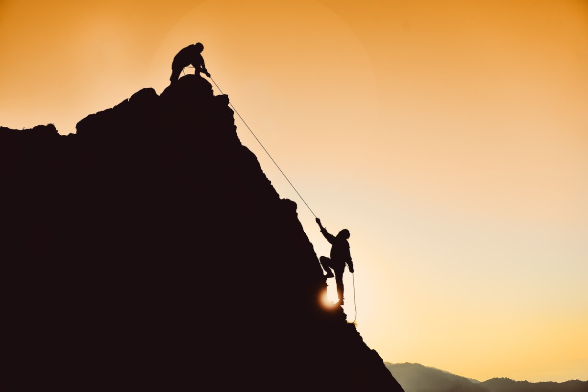 Berggipfel erklimmen