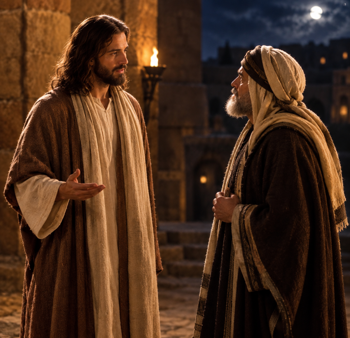 Jesus y Nicodemo